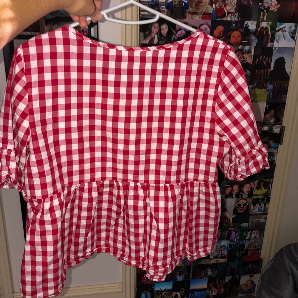 Red Gingham Top - Picture 3 of 3